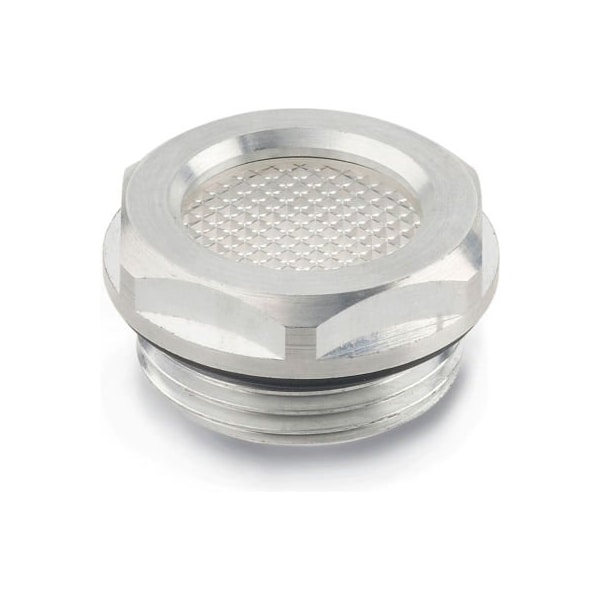 Aluminum Fluid Level Sight Glass w/ Prismatic Reflector - M27 x 1.5 Thread - J.W. Winco R52